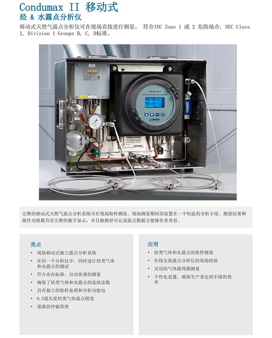 Condumax II 移动式 烃 & 水露点分析仪