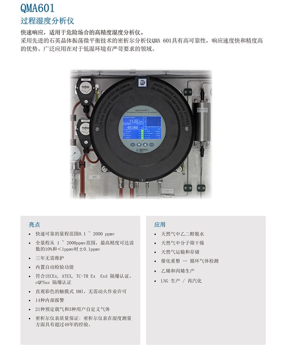 QMA601 过程湿度分析仪