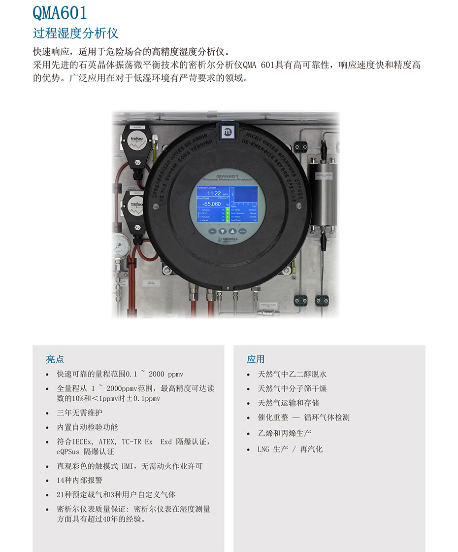 QMA601 过程湿度分析仪